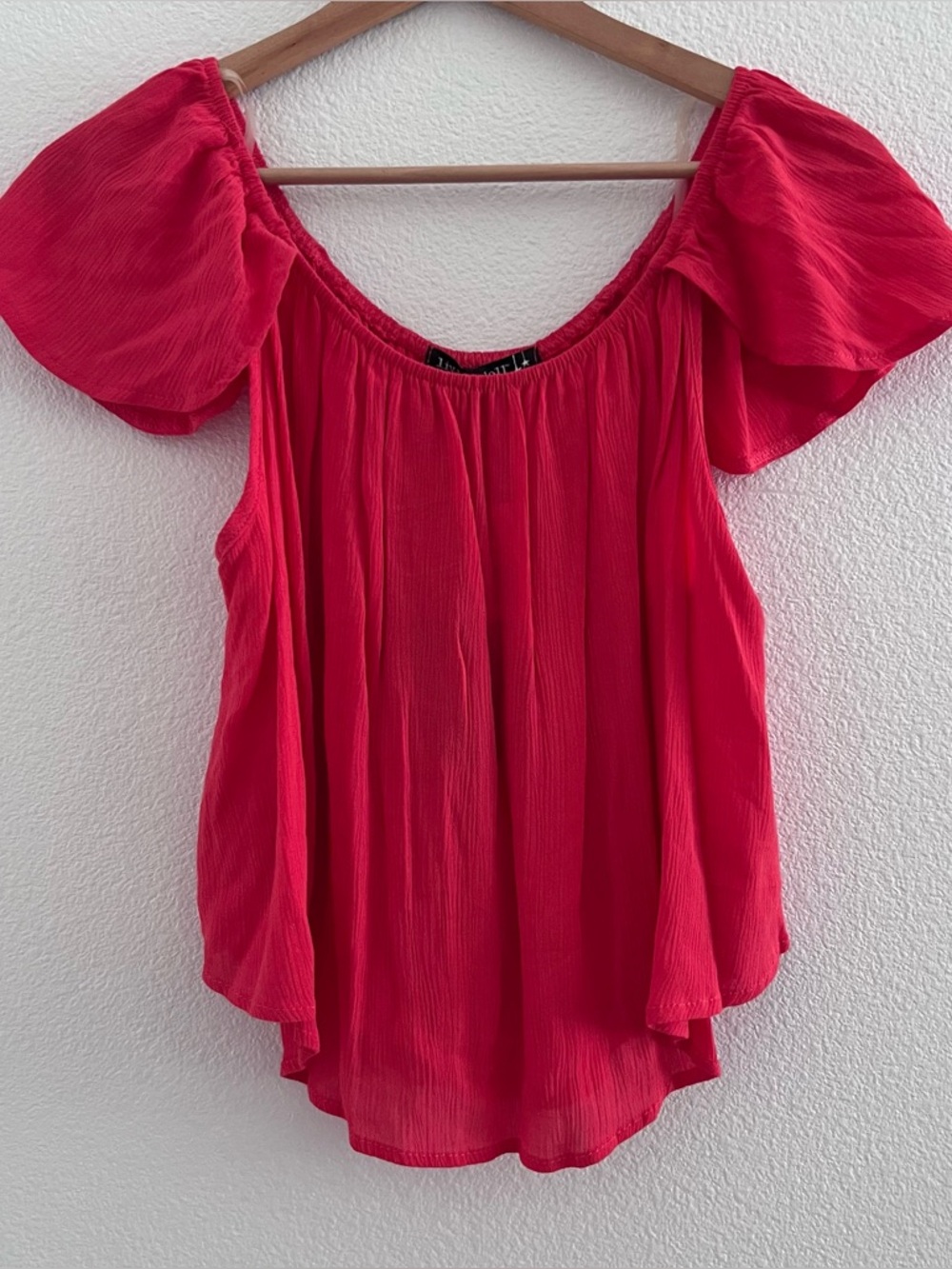 Living Doll Flowy Coral Blouse - Picture 3 of 6